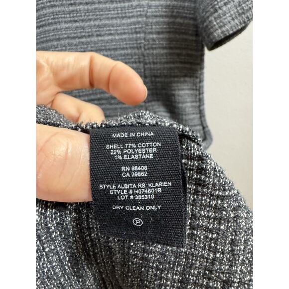 Theory Gray Albita Stretch Tweed Fit & Flare Dress Academia Office Work Twee 10 - Picture 3 of 7